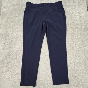 Mizzen+Main Helmsman Pants Mens 36x30 Navy‎ Blue Slim Performance Stretch Chino